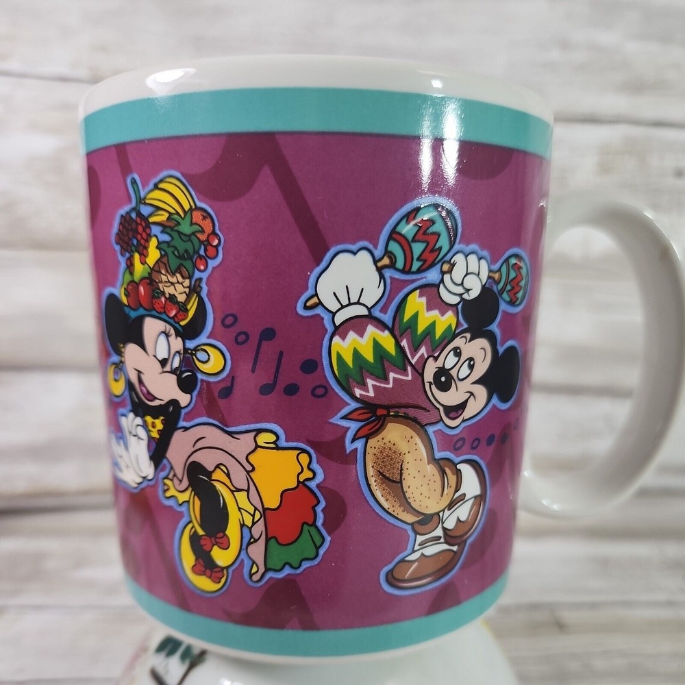 Walt Disney Mugs Vintage Mickey‎ Minnie Mouse Fiesta  Applause Coffee Mug Cup
